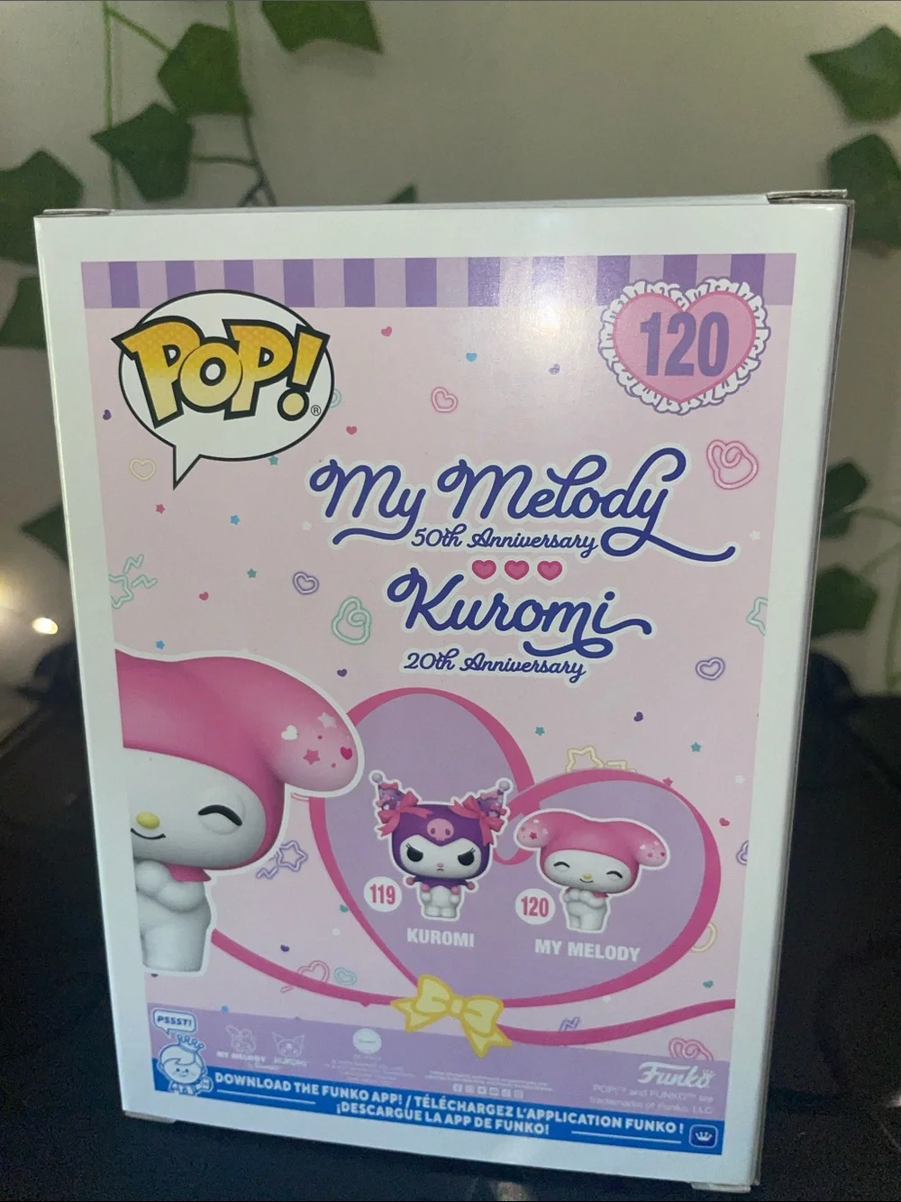 Funko My Melody Kuromi 50th Anniversary Pink and White Vinyl Figure